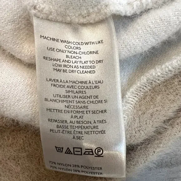 Maeve Anthropologie Cozy Ringer Oversized Sweater Fuzzy Cozy NWOT Small Medium - Picture 5 of 6